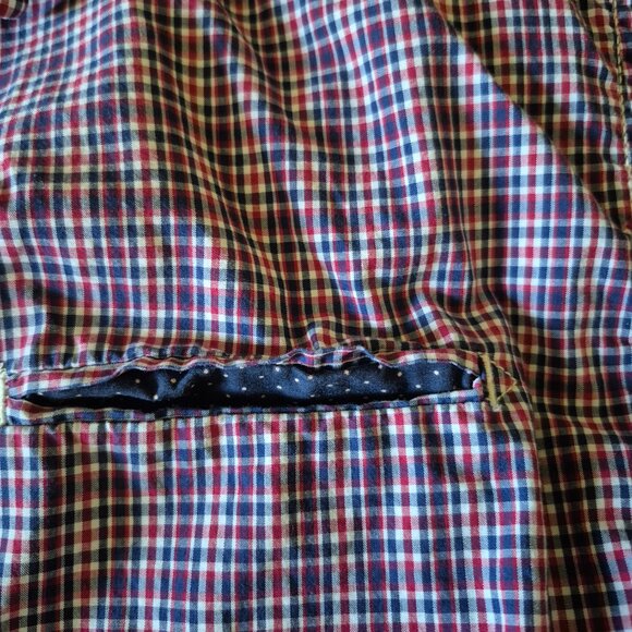 Scotch & Soda Red and Blue Casual Button Down Shirt - Picture 8 of 10